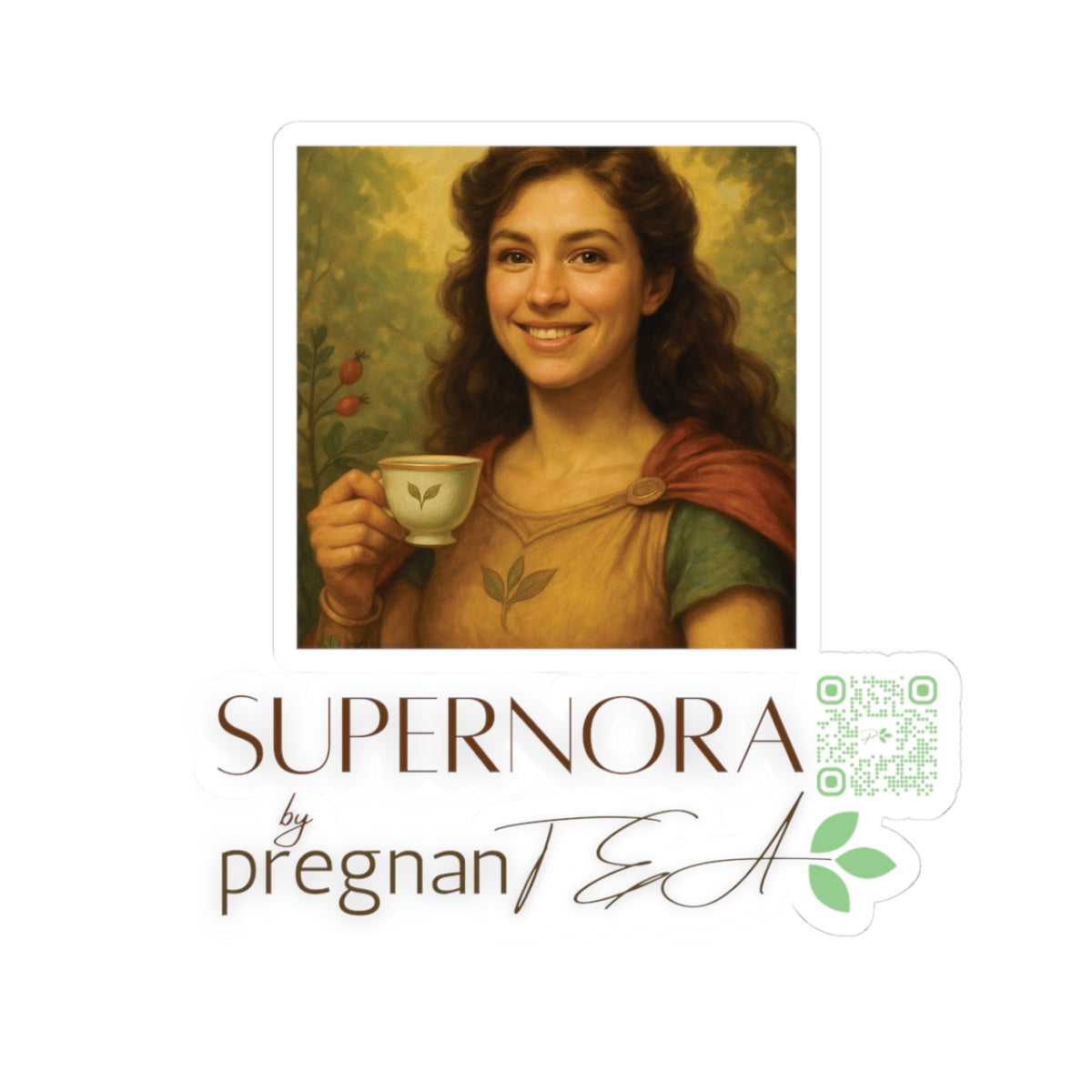 SuperNORA by pregnanTEA - Kiss-Cut Sticker