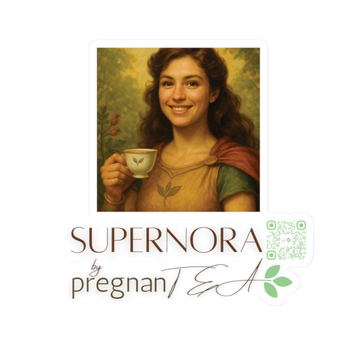 SuperNORA by pregnanTEA - Kiss-Cut Sticker