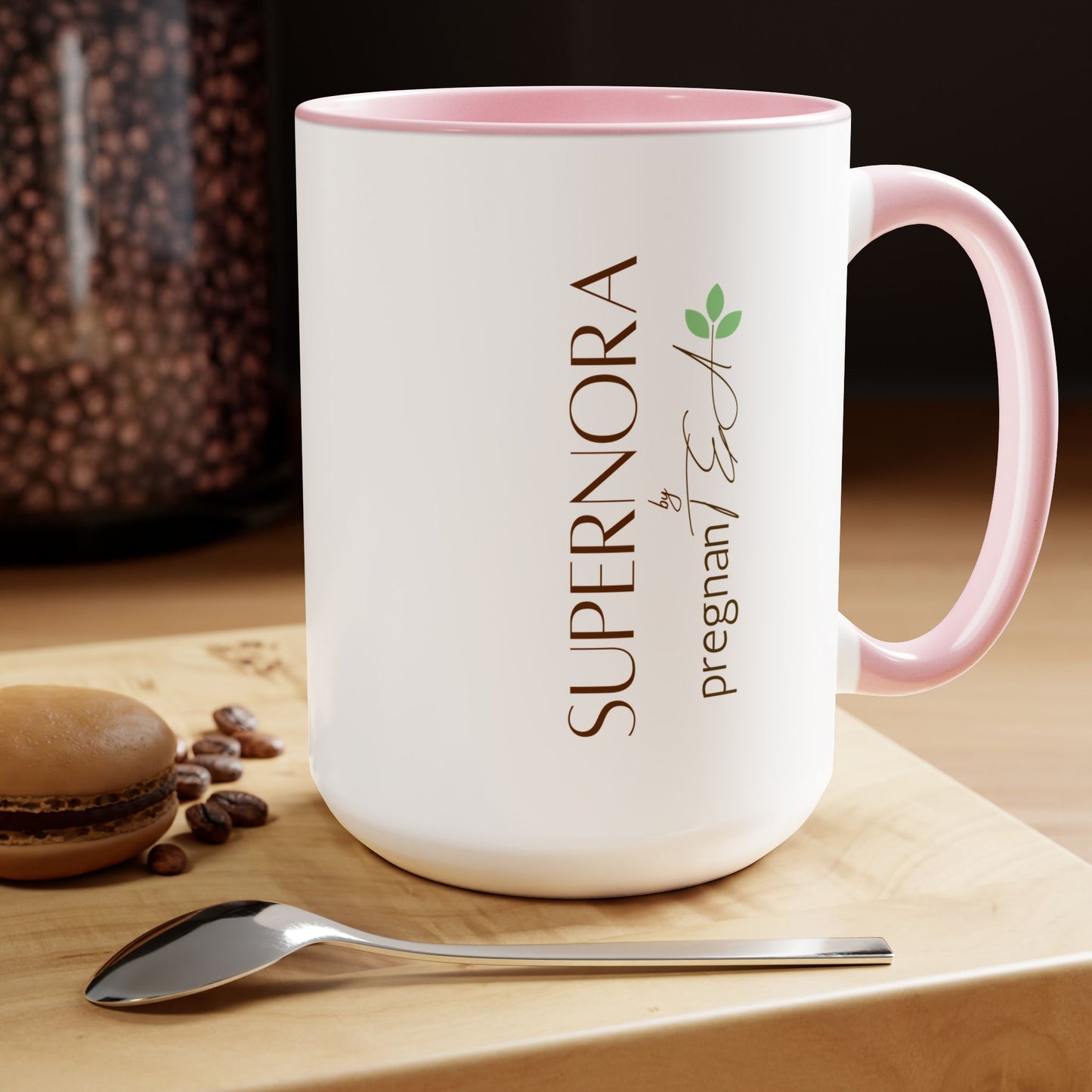 SuperNORA by pregnanTEA - Personified Mug (15oz Two-Tone)